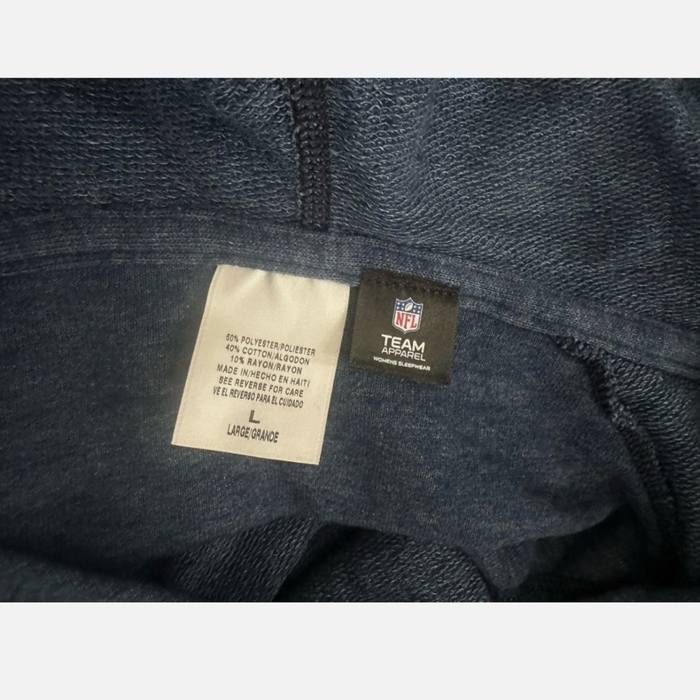 Dallas Cowboys NFL Team Apparel Sleepwear Navy Blue Hoodie Womens Size Large NWT - Picture 5 of 6